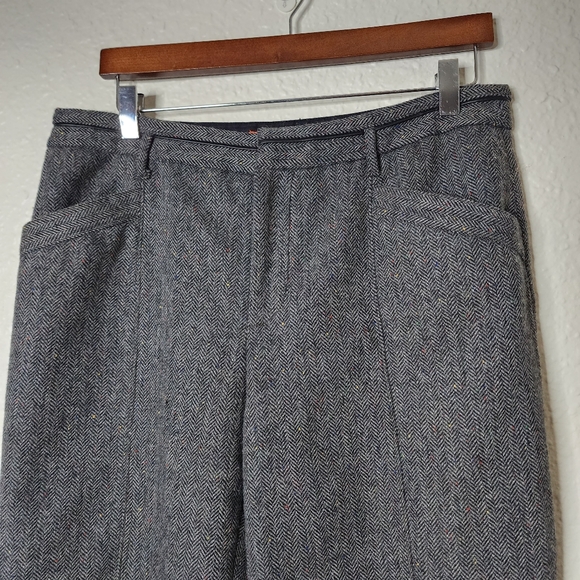 Cartonnier x Anthropologie Wool Blend Herringbone Trouser Pants Women's Size 8 - Picture 4 of 10